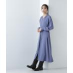 ショッピングnano マルチサイズ ワンピース 「WEB限定」Vネックフレアとろみワンピース