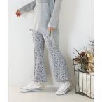 パンツ ARL ヒョウ柄ジャガードフレアーパンツ レディース