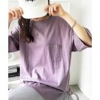 tシャツ 綿100％ラウンドヘムビッグＴシャツ レディース