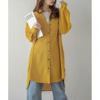 ブラウス シャツ ラウンドヘムスタンドカラーブラウス レディース