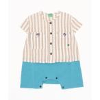 ショッピングラグマート ベビー服 ロンパース 切り替えロンパース ギンガムチェック ストライプ