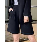 パンツ レディース ハイウエストハーフパンツ