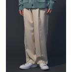 パンツ スラックス サイドゴムワイドスラックス