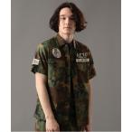 シャツ ブラウス ステンシル パッチド ミリタリー シャツ/STENCIL PATCHED MILITARY SHIRT/アヴィレックス/AVIREX