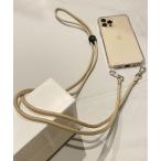 スマホケース 「ショルダー付」紐ループクリアモバイルケース/iPhone12対応