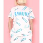 tシャツ フード総柄Tシャツ(RAMUNE) レディース メンズ