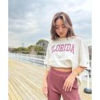 tシャツ Tシャツ 【ZOZO限定アイテム】CITY TEE/ロキシー半袖カレッジ風プリントサイドスリットTシャツ