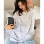 tシャツ 英字プリント ヴィンテージライク ビッグシルエット ロンT Tシャツ レディース メンズ