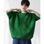 ニット ミラノリブドルマン五分袖サマーニット メンズ