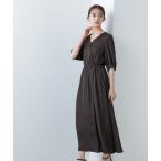 マルチサイズ ワンピース 「WEB限定」サテンマキシカシュクールワンピース