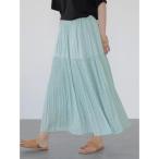 スカート ティアードプリーツスカート