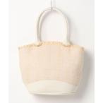 ショッピングカゴバッグ かごバッグ カゴバッグ カシュカシュ cachecache / ポリプロピレンフリンジトートバッグ