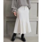 スカート デニム ストレッチデニム＆ツイルマーメイドスカート