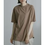 tシャツ モックネック半袖Tシャツ レディース