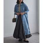 シャツワンピース 「SETUP7」デニムシャツワンピース 「手洗い可」