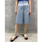 ショッピングハーフパンツ レディース パンツ セルロースツイル フロントタックハーフパンツ レディース