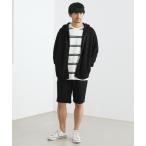 ルームウェア パジャマ 【ラウンジウェアセットアップ】リラックス カットサッカー地 ジップアップパーカー×イージーショートパンツ ワンマイルウェア