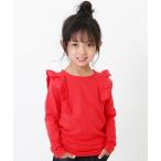 tシャツ 肩フリル長袖Tシャツ キッズ 子供服 女の子