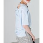 tシャツ Tシャツ バックドレープベルト付きリラックスカットソー