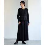 セットアップ 「喪服・礼服・WEB限定」ノーカラージャケット・ペプラムブラウス・ワイドパンツ 3点セット ブラックフォーマルアンサンブル レディース