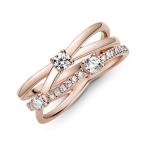 指輪 リング スパークリング トリプル バンド リング レディース