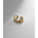 ショッピングイヤーカフ イヤーカフ シルバー ダブルフープS字 イヤーカフ レディース