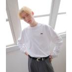 tシャツ ワッペン付L/S Tシャツ / ロンT / 長袖 / トップス / シンプル / カジュアル / 無地 / ワンポイント / ユニセックス