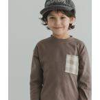 tシャツ Tシャツ 【プレミアムコットン100】異素材胸ポケット長袖Tシャツ