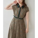 ワンピース 【WEB限定カラー有り】襟付きレトロワンピース