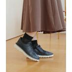 スニーカー 「本革」レースアップスニーカー/6104 レディース