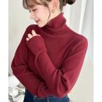 ニット セーター 「累計販売枚数3万枚突破！」12G インナーハイネックタートルリブニットプルオーバー レディース