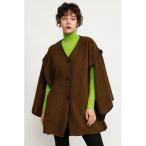 ポンチョ WOOL BLEND PONCHO COAT ウールミックス ポンチョ コート