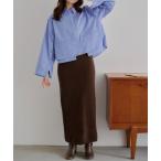 スカート スリットタイトニットスカート