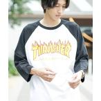 tシャツ FLAME RAGLAN 3/4 SLEEVE T-SHIRTS/スラッシャーラグランTシャツ メンズ レディース
