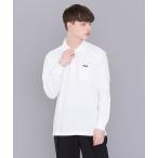 ポロシャツ 「FILA/フィラ」ワンポイント ブランドロゴ刺繍 ポケット付き DRY 長袖ポロシャツ メンズ レディース