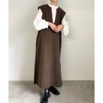 ワンピース キーネックロングベストワンピース