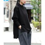 tシャツ ダンボールニット「サイドスリットプルオーバー」 レディース