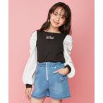 tシャツ パフスリーブテレコトップス キッズ 子供服 女の子