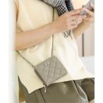 財布 「NOVE-21-3」キルティングチェーンミニウォレットポシェット レディース