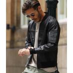 ma1 ma-1 リプロダクトレザー 本革 MA-1タイプ ブルゾン ジャケット メンズ レディース