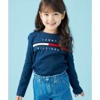 ショッピングトミーヒルフィガー tシャツ Tシャツ キッズ 「90~170cm展開」ロゴロングスリーブTシャツ