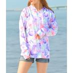 パーカー パターンラッシュガード レディース