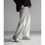  брюки [RUUBON]rustic 2tuck semiwide pants /la палочка 2 tuck Semi-wide брюки мужской женский 
