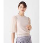 ニット ラメパフスリーブドッキングニット【WEB限定サイズ】