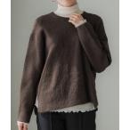 ニット セーター ＼新色登場／ヤク風フワフワ丸首プルオーバーニット レディース