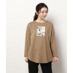 tシャツ バックスリットプリントプルオーバー レディース