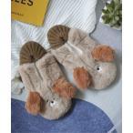 スリッパ 「 antique andico / アンティーク アンディコ 」モコモコ アニマル ソックス ルームシューズ_ レディース