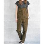オールインワン ツイルステッチサロペットパンツ レディース