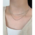 ネックレス レディース simple double snake necklace / シンプル2連スネークネックレス（ステンレスver.）