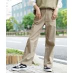 パンツ ウエストボタン ストレッチパンツ「ツイル」 レディース